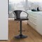 Armen Living Eagle Adjustable Height Swivel Black Faux Leather and Black Wood Bar Stool with Black Metal Base LCEASWBABLBL - alternate 5